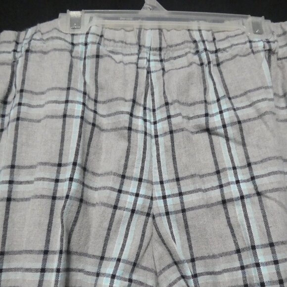 Plaid Flannel Lounge Pants | Front Button Detail | Stretchy Waistband | Unisex - Picture 10 of 15